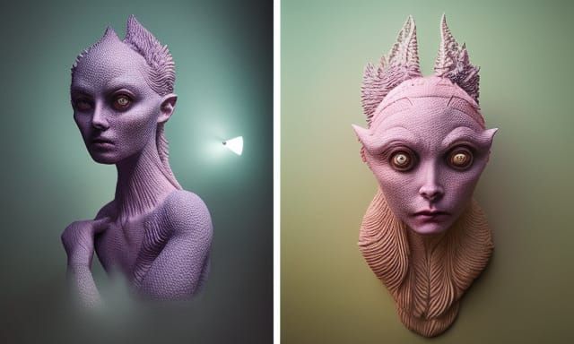 Celestial Hydrangea Woman in Surreal Fairytale Scene