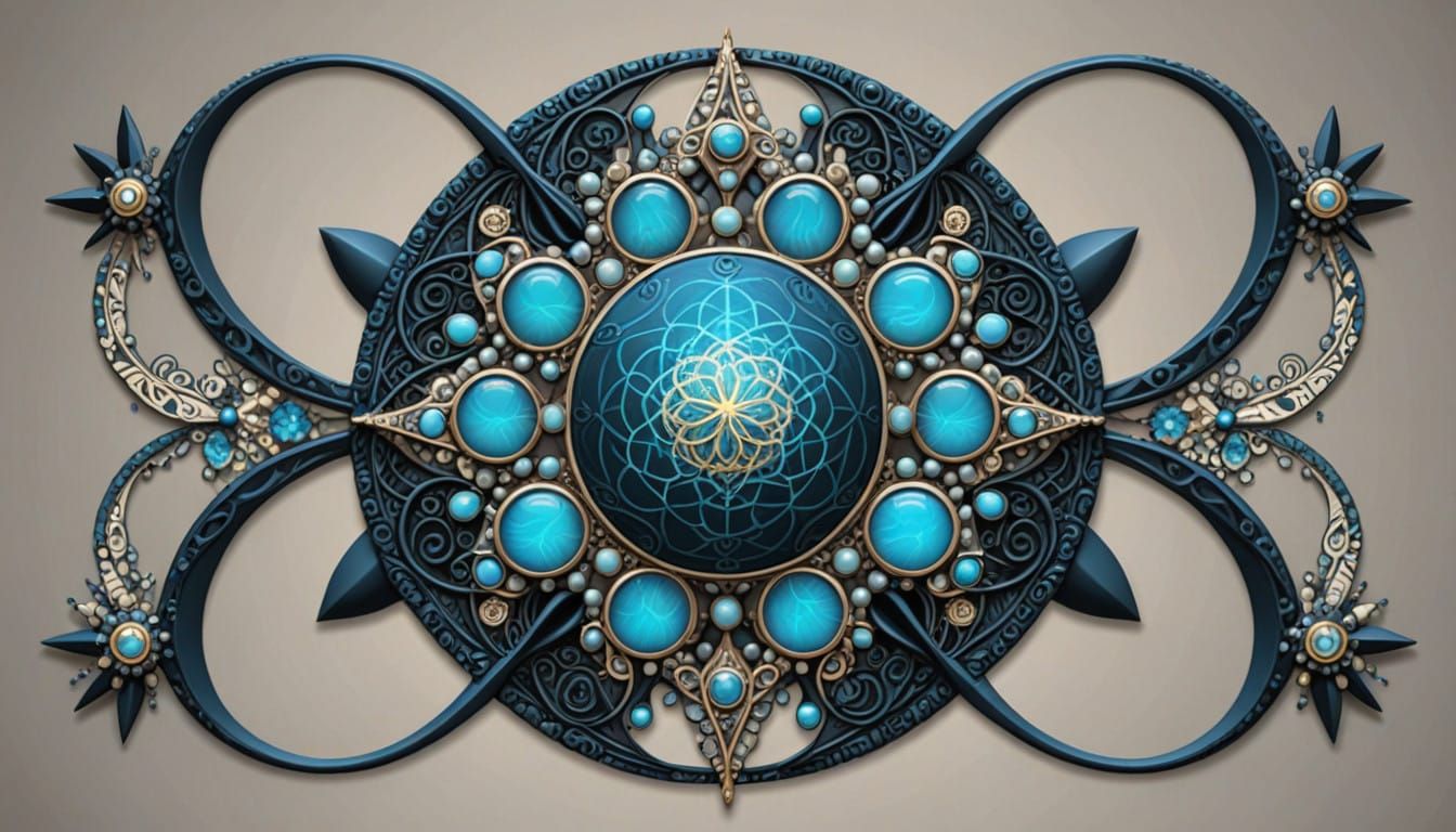 Celestial Florals in Ancient Druidic Geometry