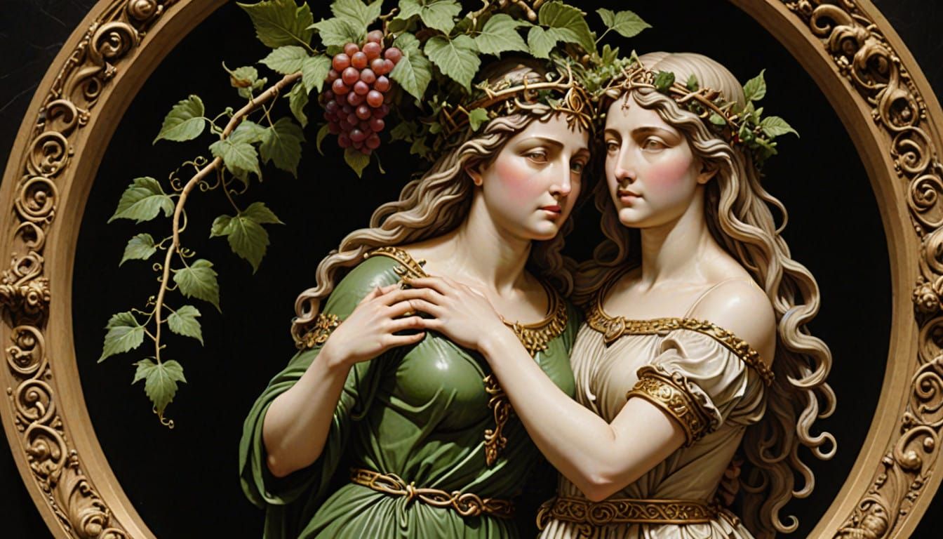 King Lycurgus Ensnared by Ambrosia's Vines in Ancient Greek ...