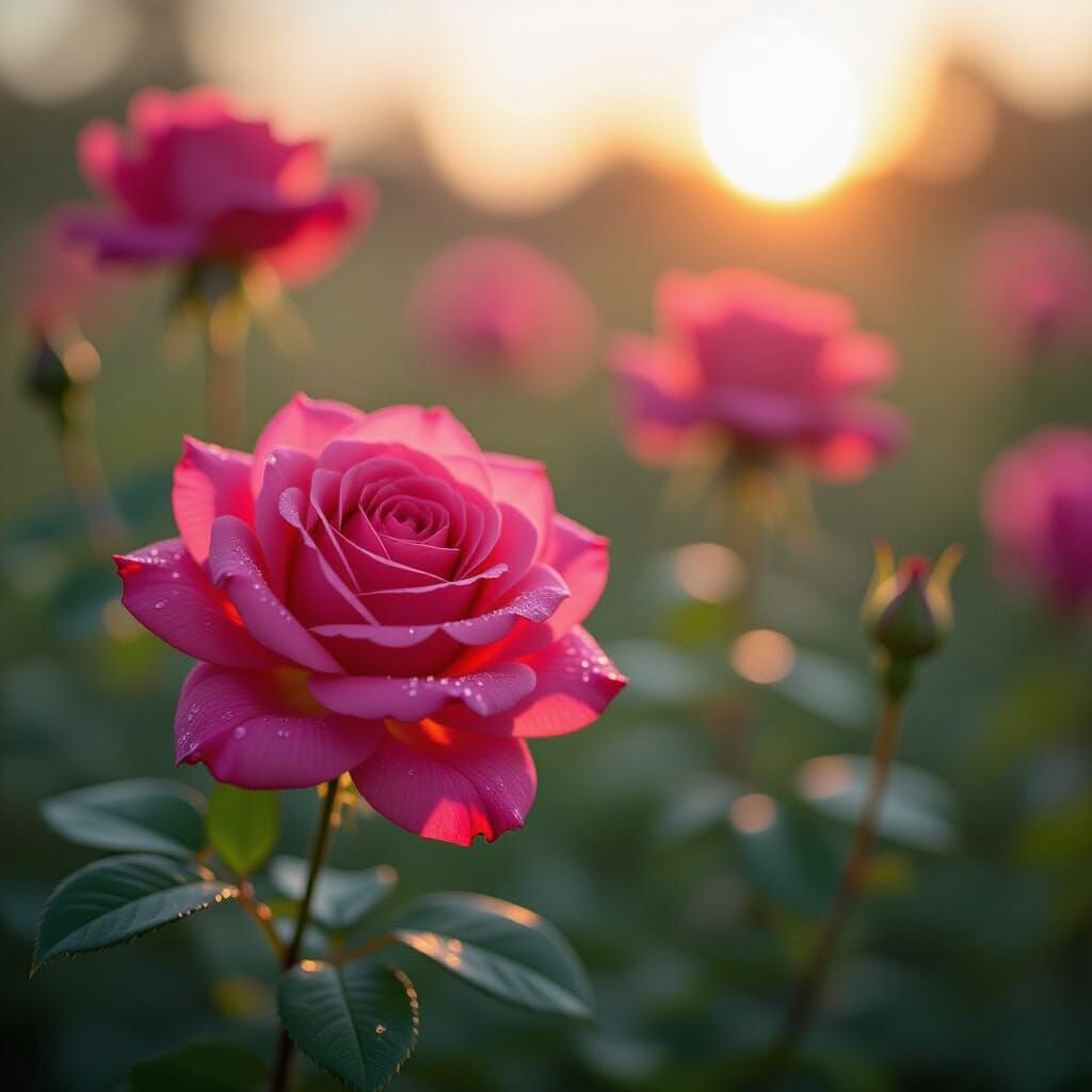 Cinematic Bouquet of Red and Pink Roses