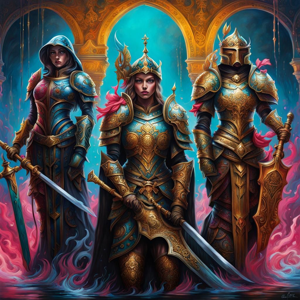 Armored Fates Underwater: Graffiti Splash Art