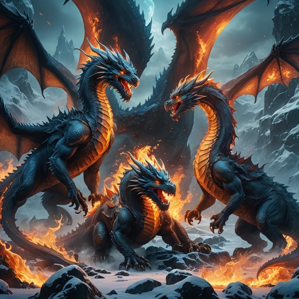 Epic Dragon Clash in Parallel Universe