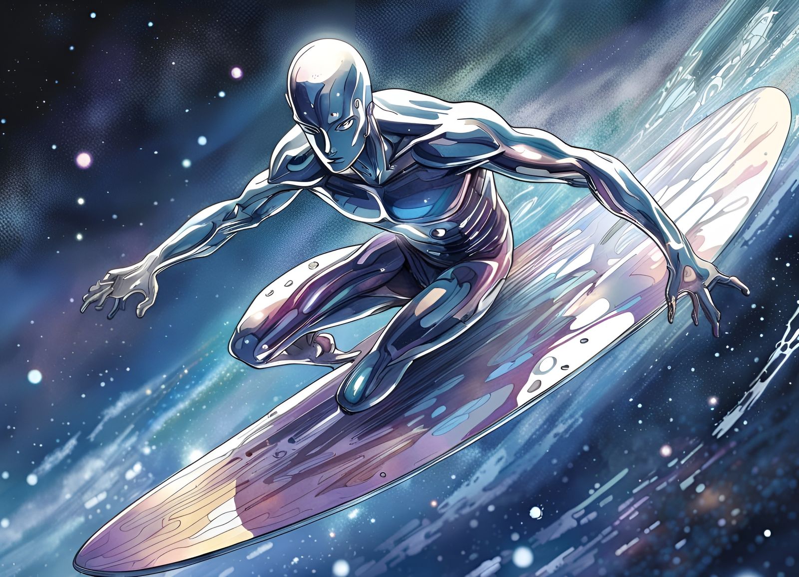Silver Surfer in Space, Anime Key Visual