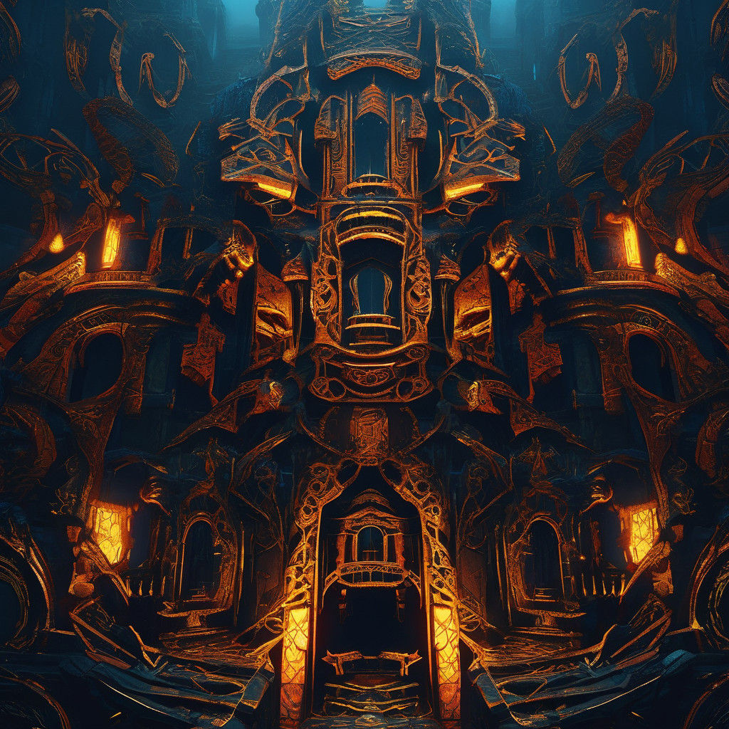 Cinematic Fantasy Realm Revealed in Stark, Glowing Detail