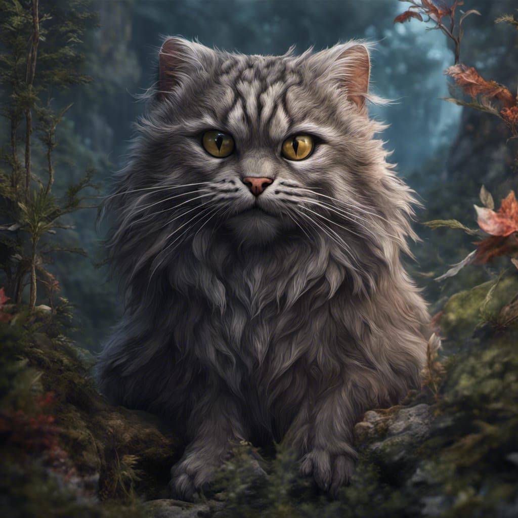 Detailed Matte Painting of a Pallas' Cat