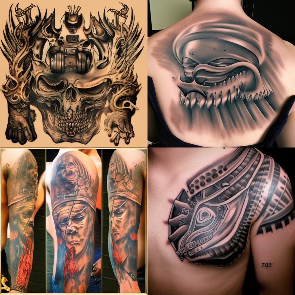 Fantastical Tattoo Concepts in Detailed Matte Painting