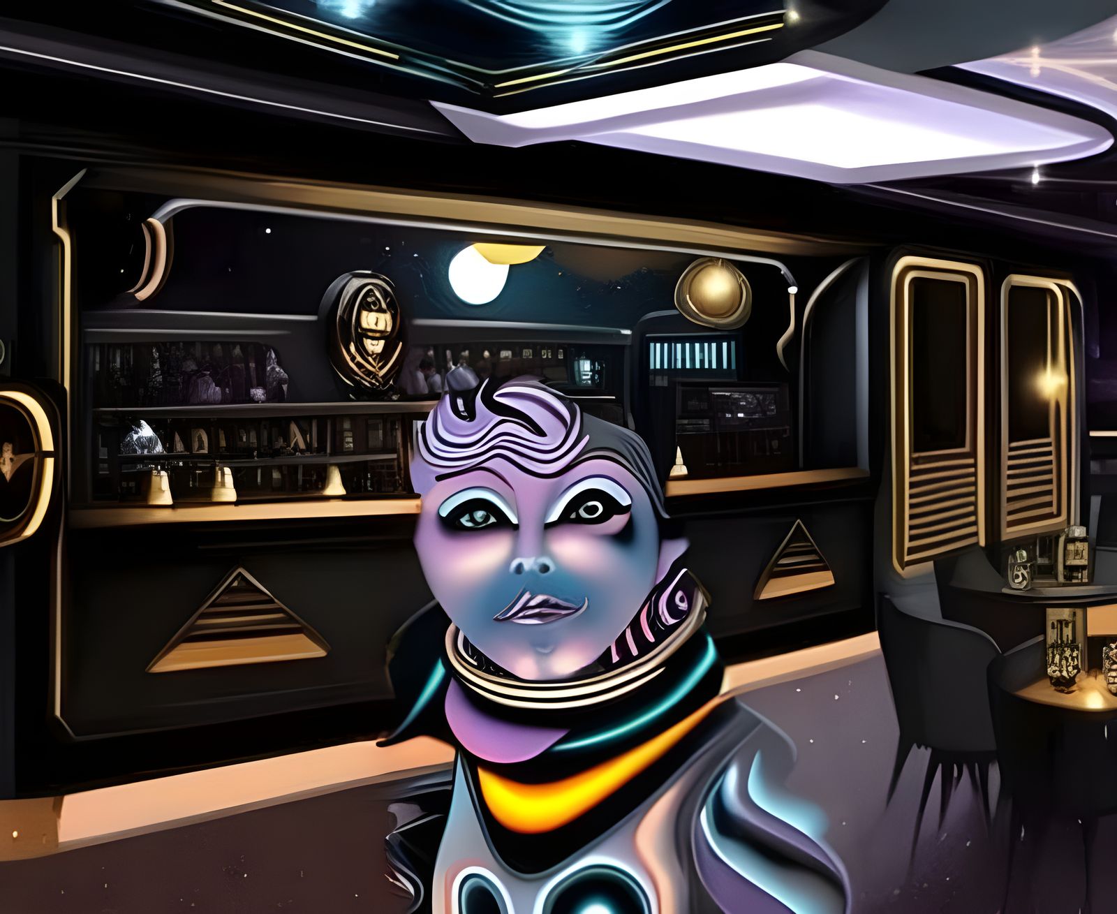Android Barista Serves Cosmic Coffee in Nebula Cafe