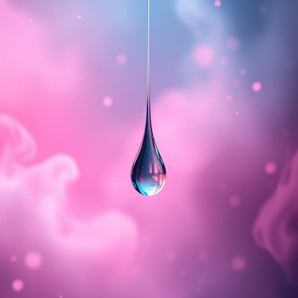 Whimsical Tear Drop Transforms into Joyful Laugh