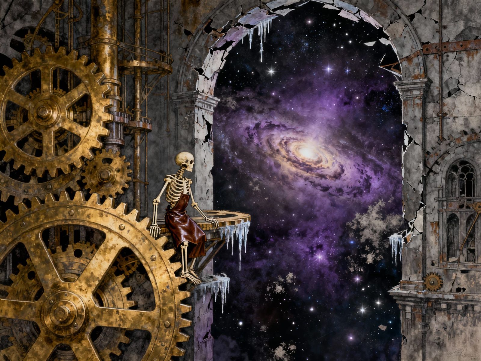 Cosmic Clocktower Void Scene