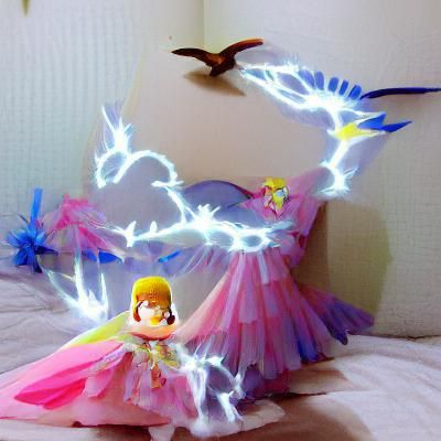 Fantasy Princess with Lightning Bird Imagery