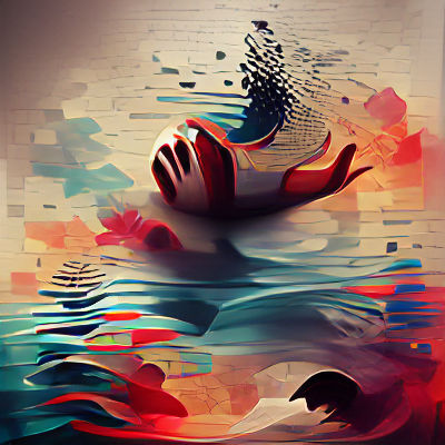 Submerged Figure in Dark Waters