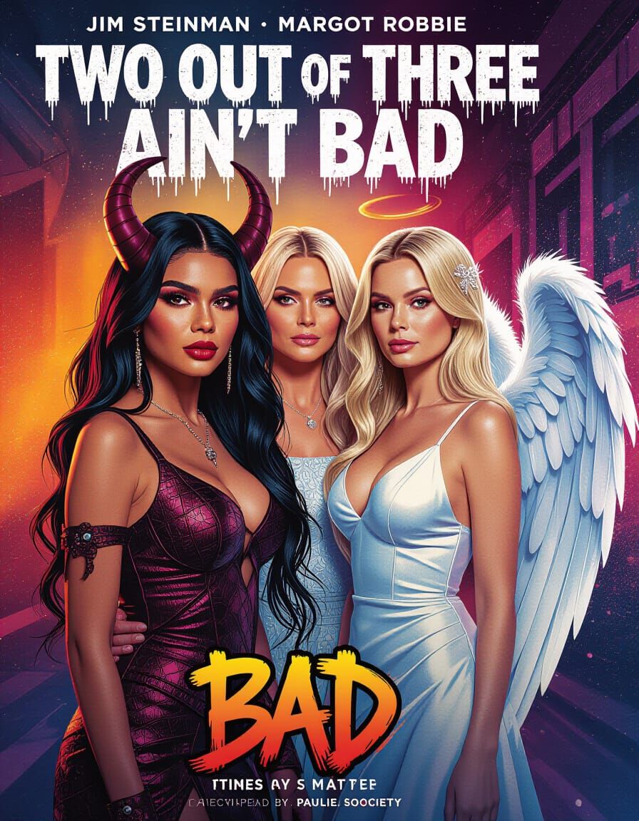 Graffiti Art Movie Poster: Demoness and Angels