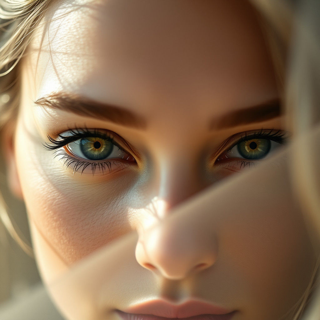 Woman with Green Eyes in Klimt-Matisse Style