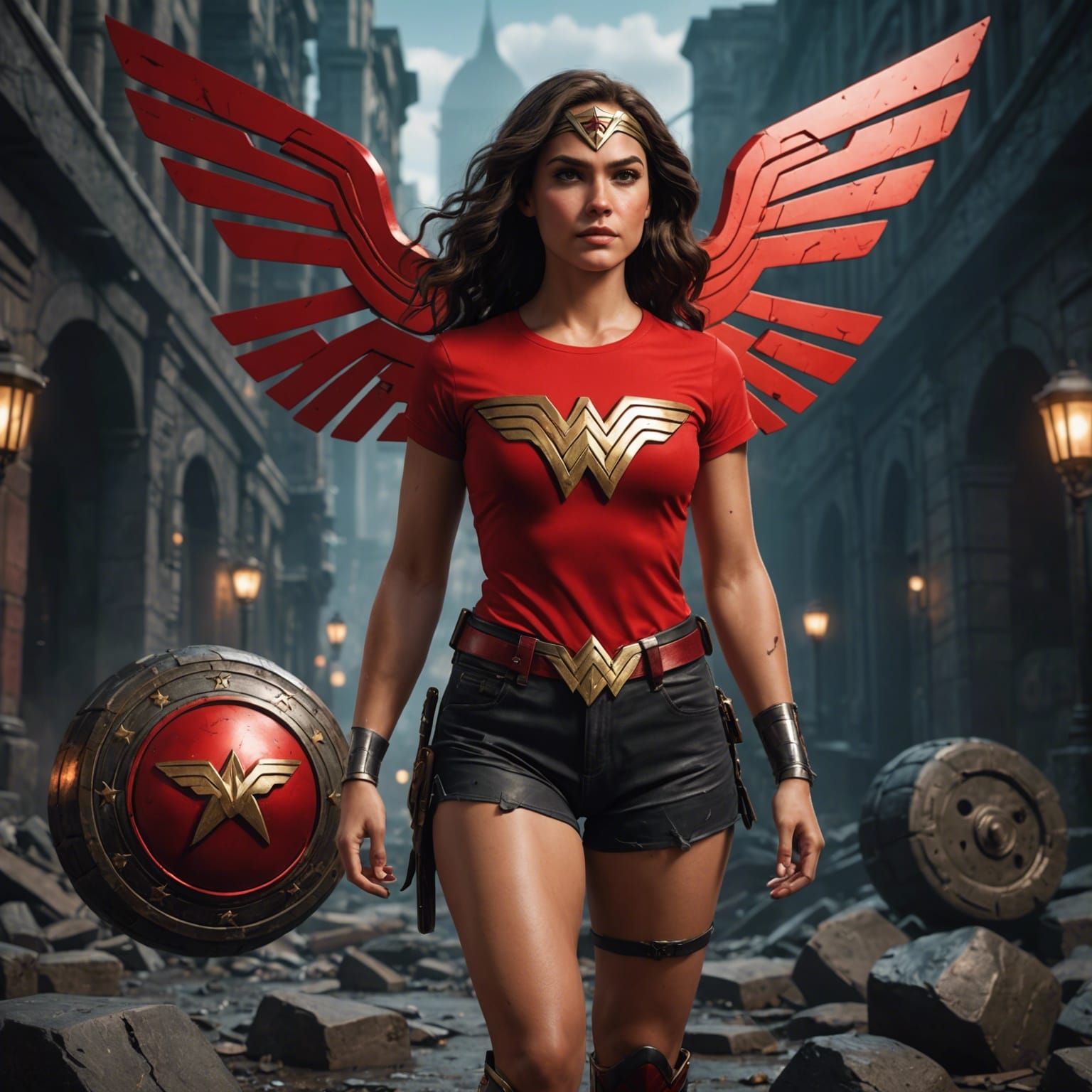 Cassandra Sandsmark wears a wig & dons the gifts of Gods and...