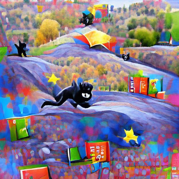 A Neighbor's Cat: AI Generated Image