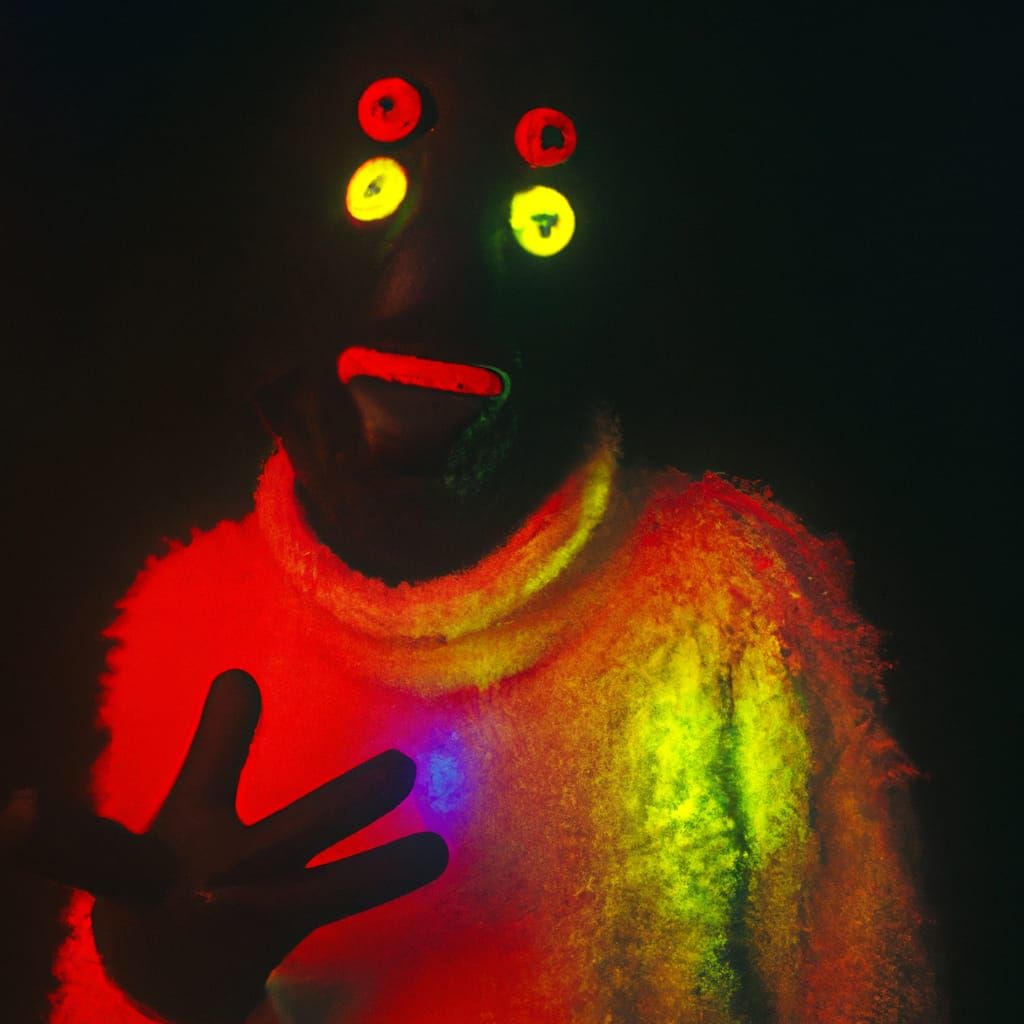 Anthropomorphic Creature Portrait in 80s Style