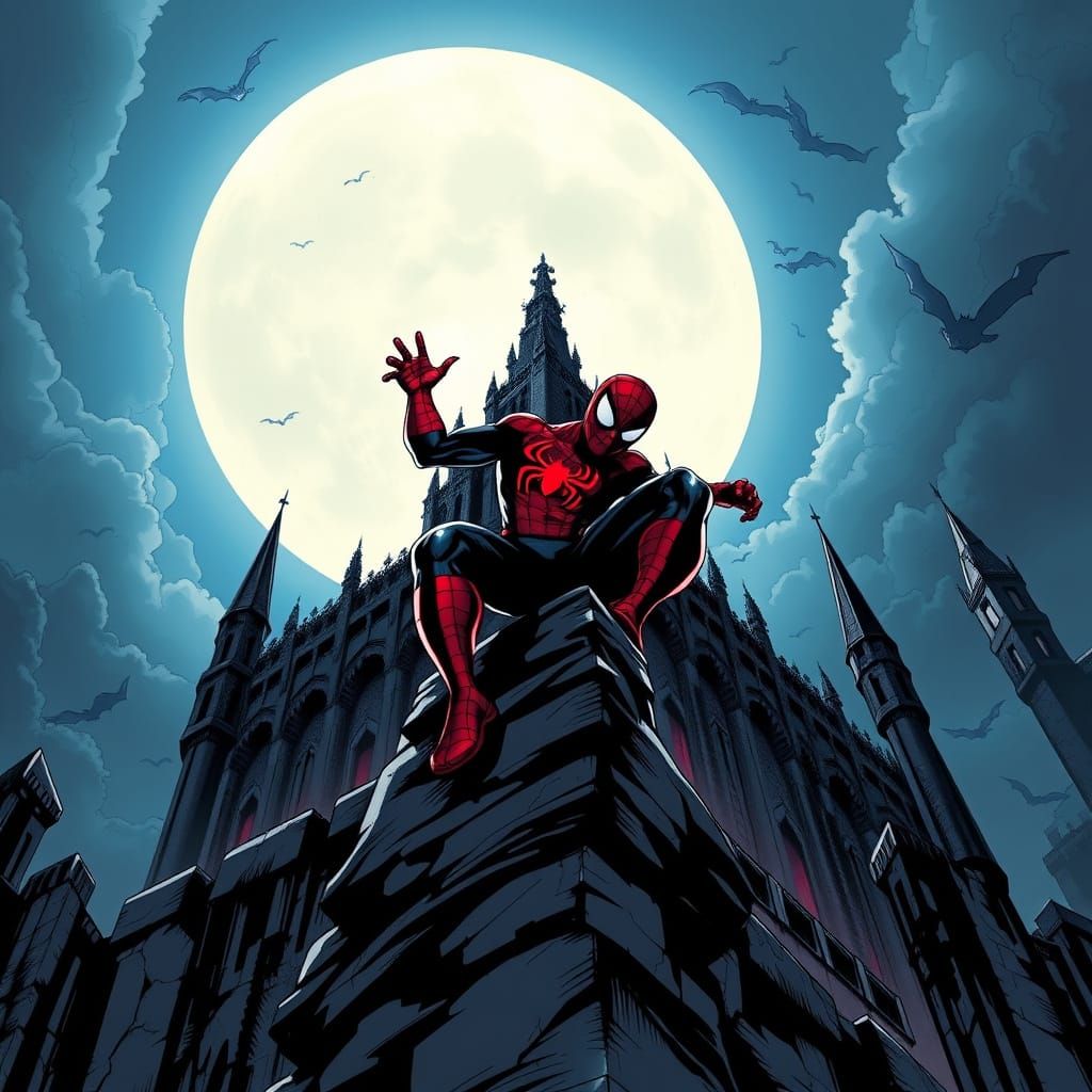 Spider-Man Ascends Doom's Dark Castle at Midnight