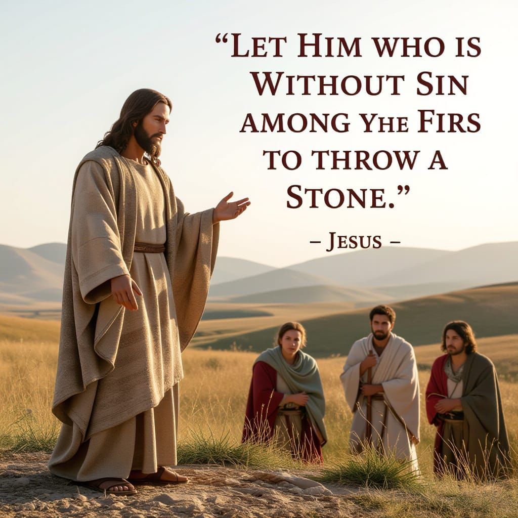 Jesus Condemns Judgment in a Biblical Scene