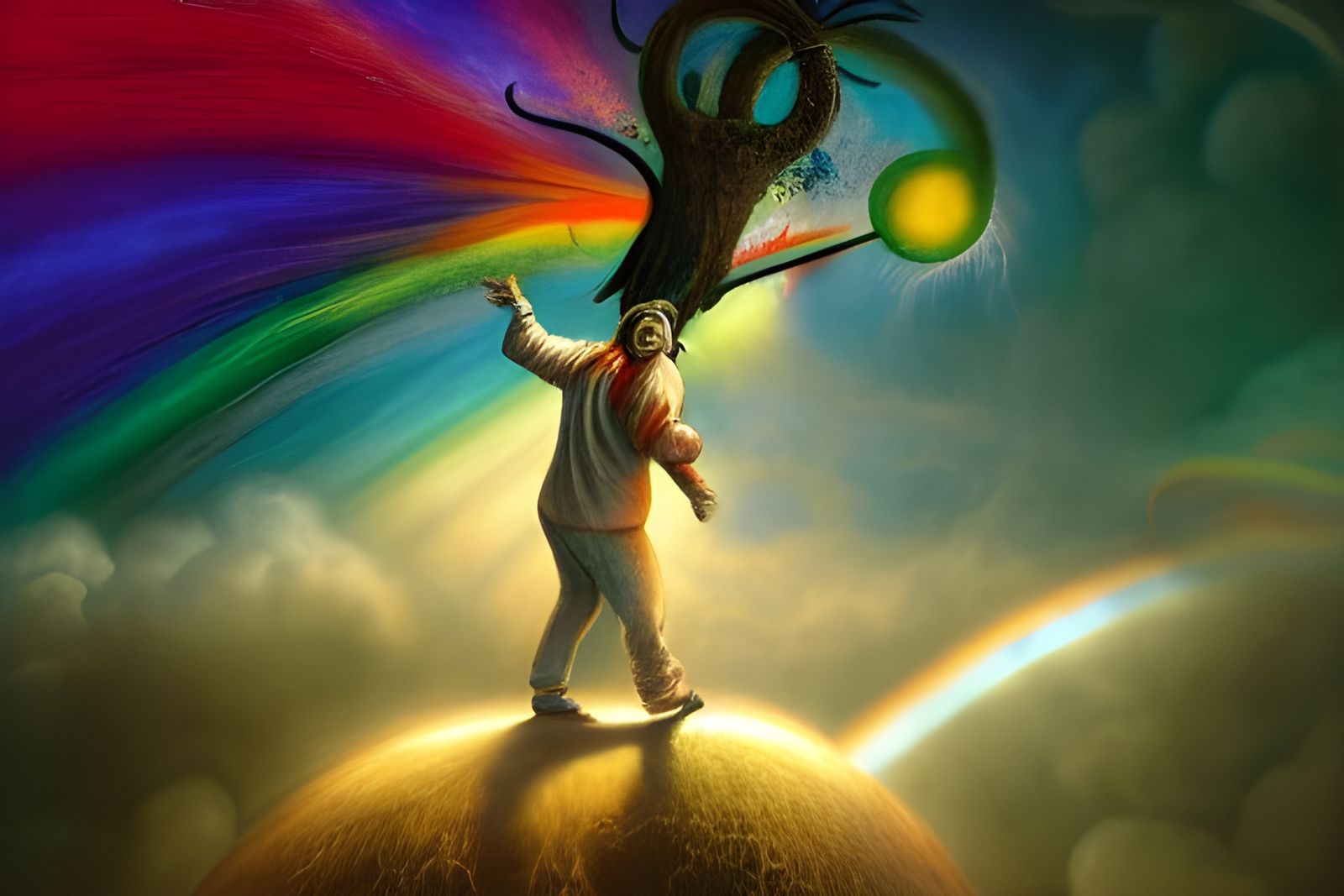 Pot of Gold Rainbow: Hyperdetailed Digital Illustration