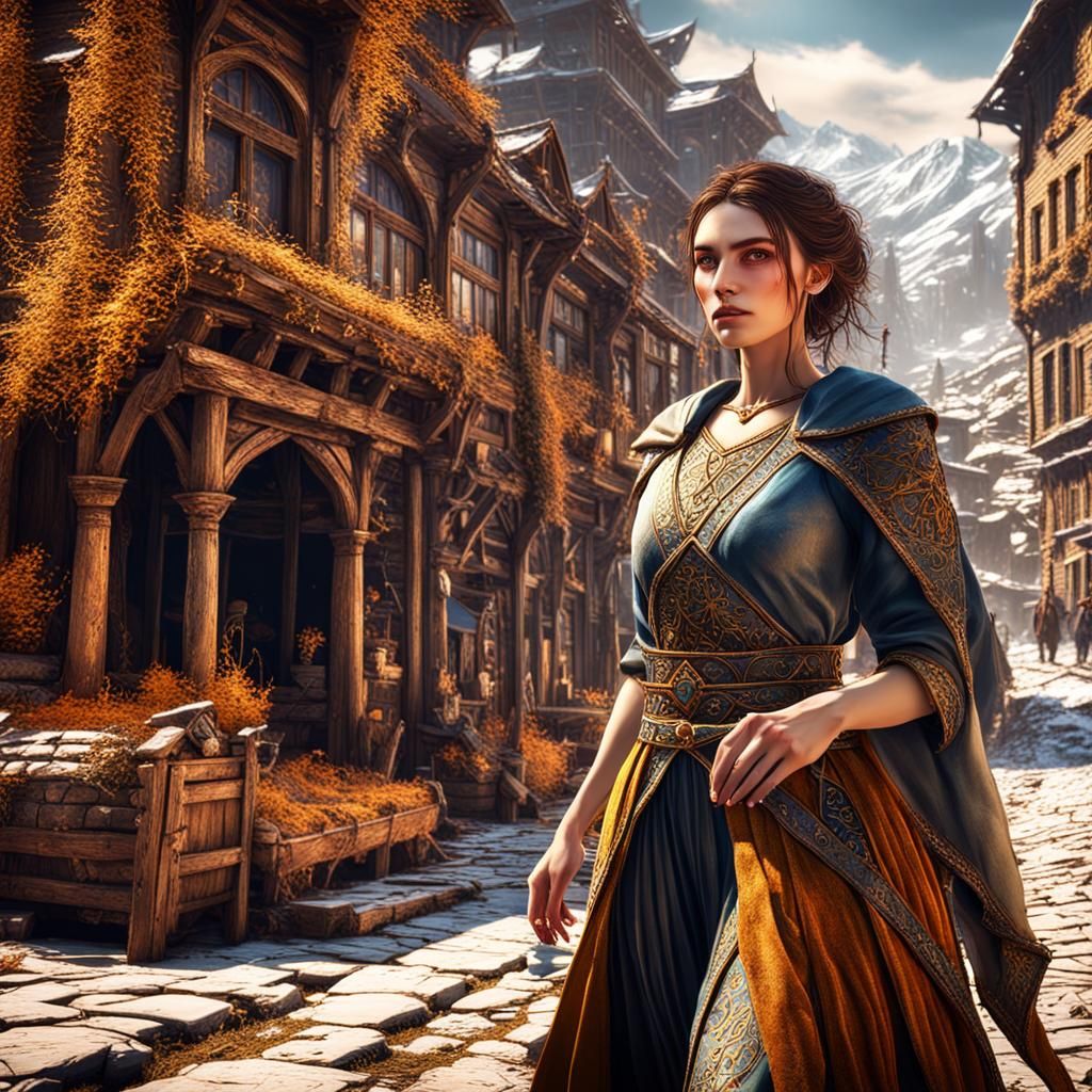 Girl's Journey to Erzurum: Detailed Matte Painting