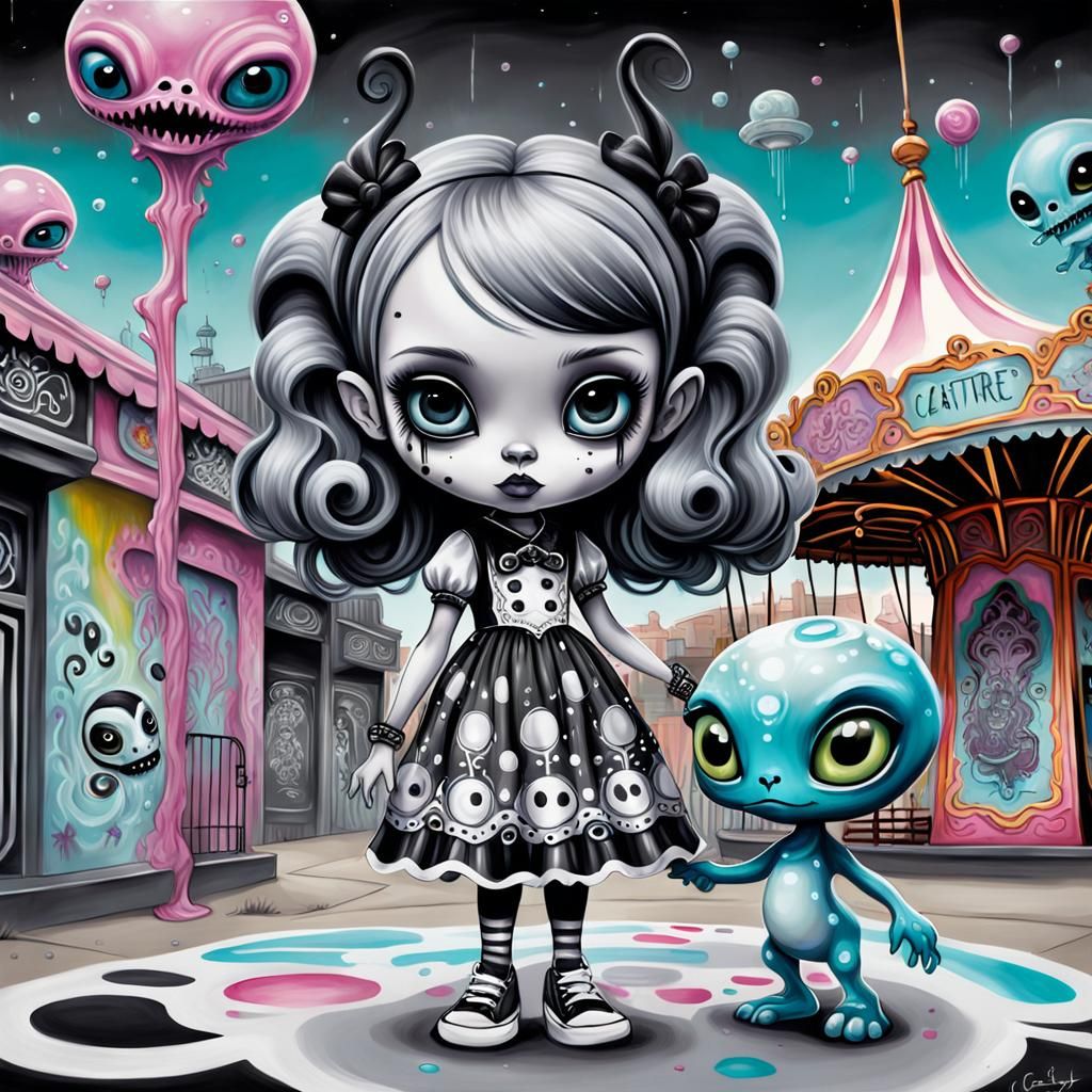 Tim burton inspired girl