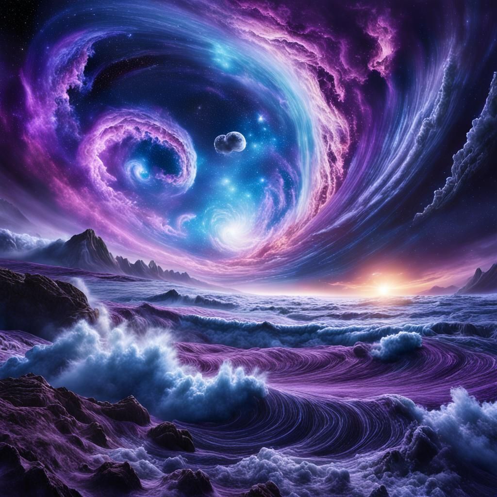 Cosmic Tidal Wave in Expressionist Style