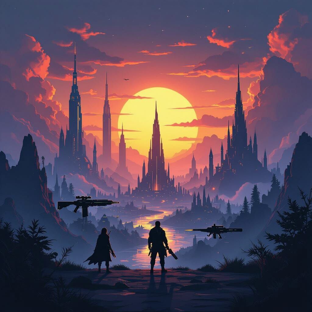 Video Game World Live Stream Background Digital Art