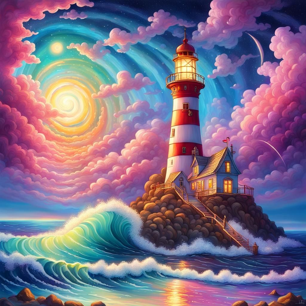 Candy Cane Lighthouse