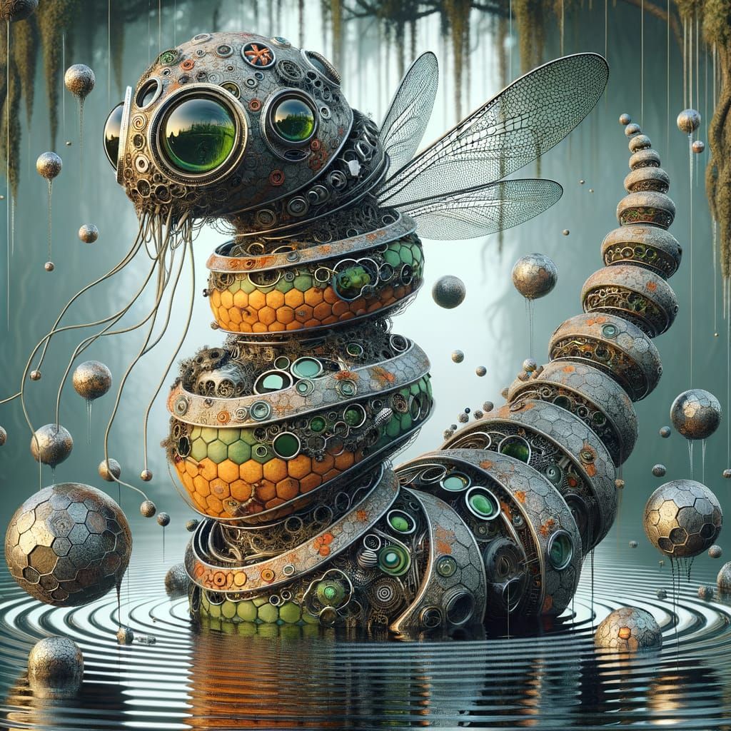 Surreal Alien Matryoshka in Computational Art Style