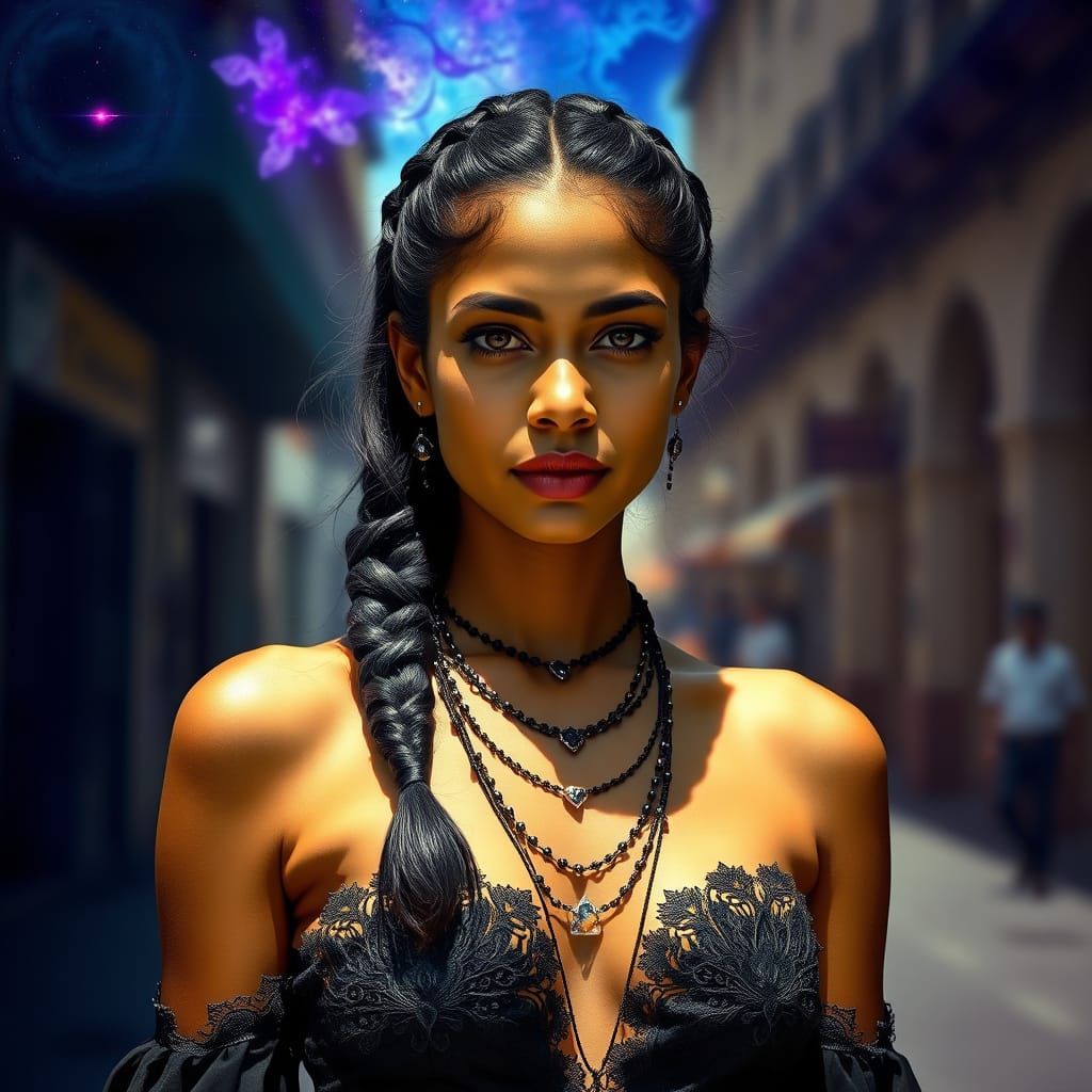 Sri Lankan Woman in Gothic Style Portrait