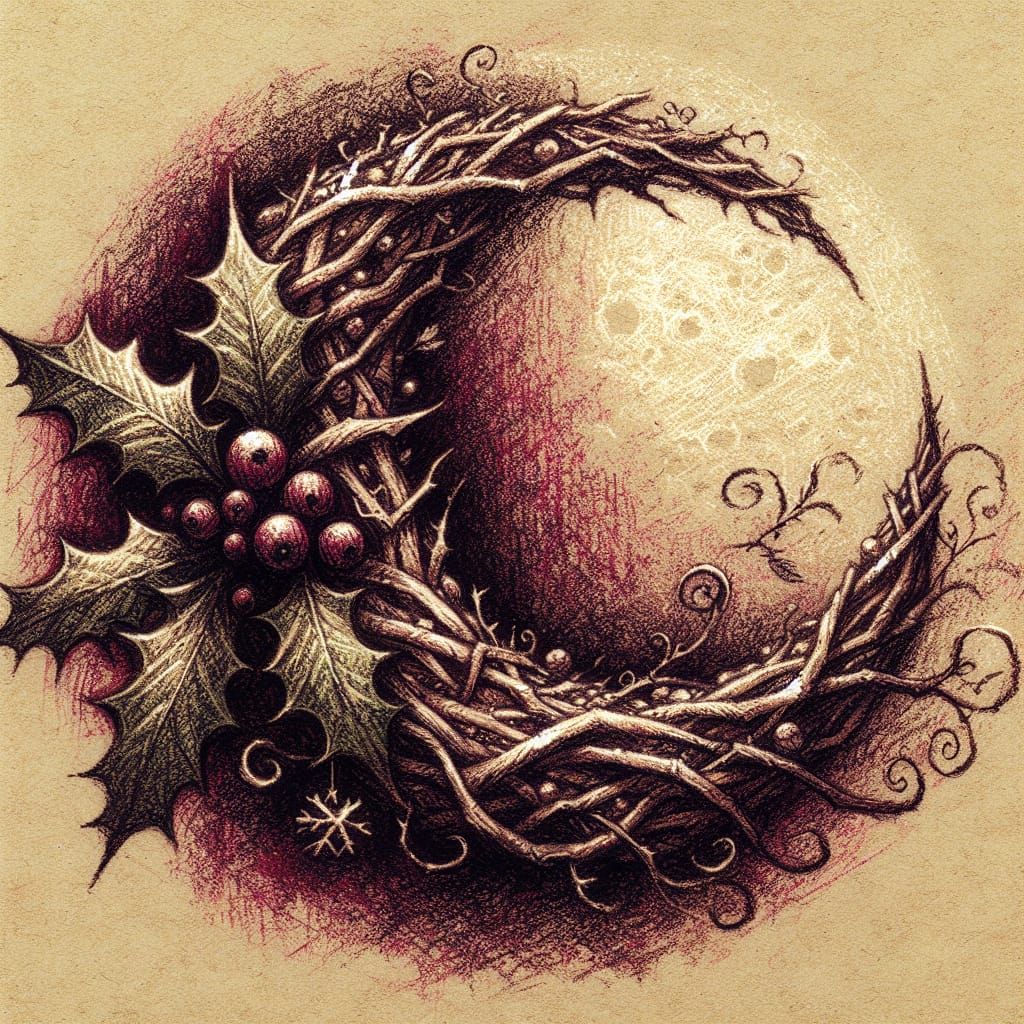 Whimsical Illuminated Moon in a Vintage Style