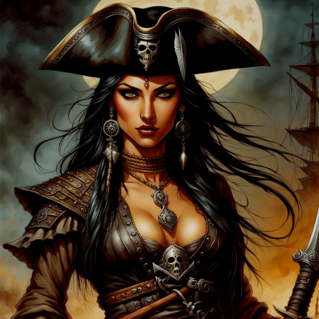 Arabian Pirate in Dark Fantasy Style