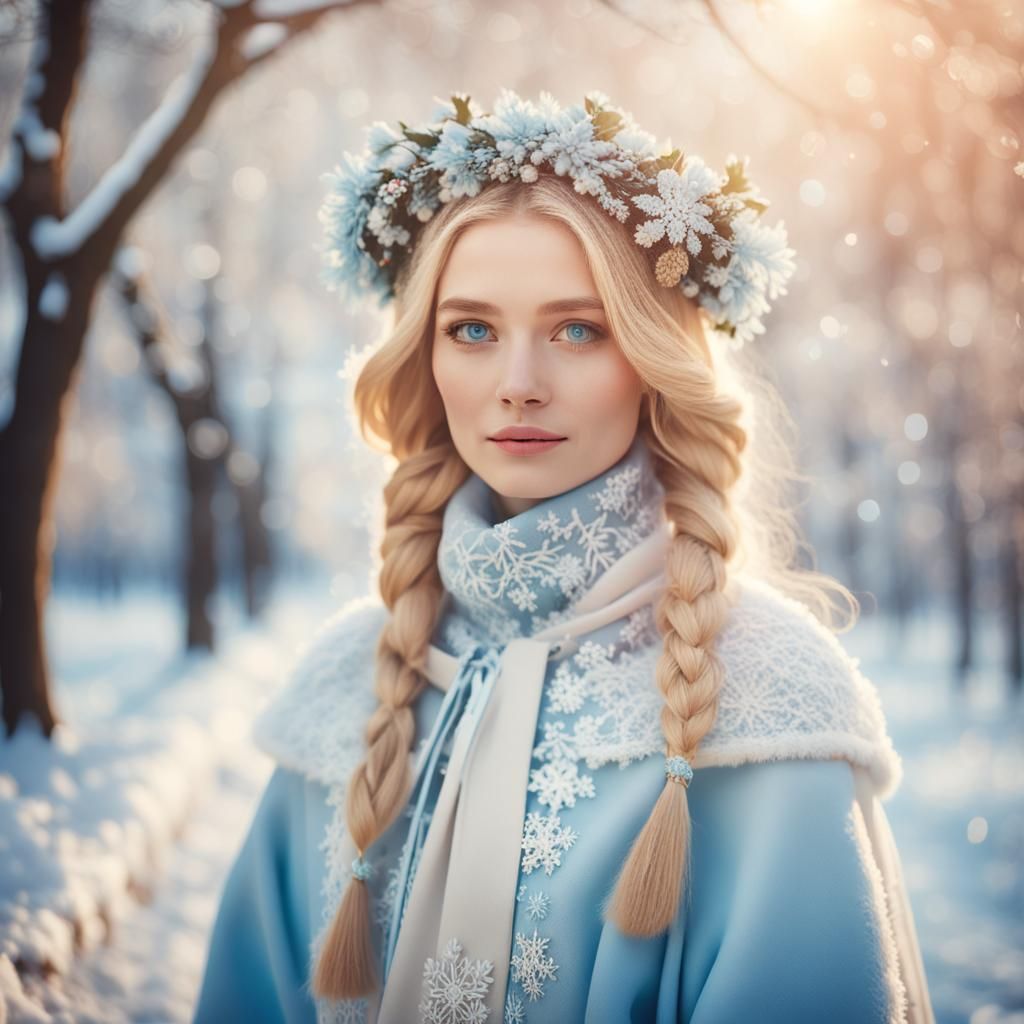 Russian Model in Winter Wonderland: Beauty Photography