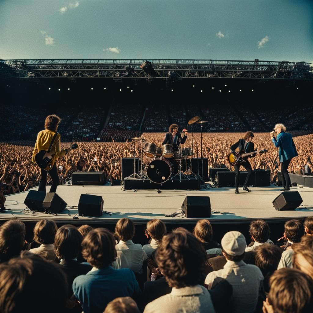 Rolling Stones Live Performance: Cinematic Film Still