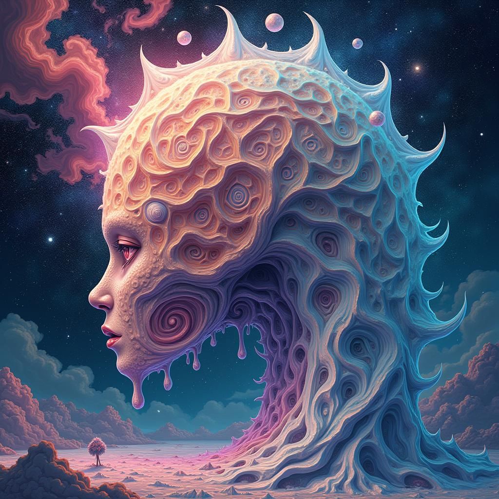 Iridescent Geometric Being in Holographic Cosmic Aurora