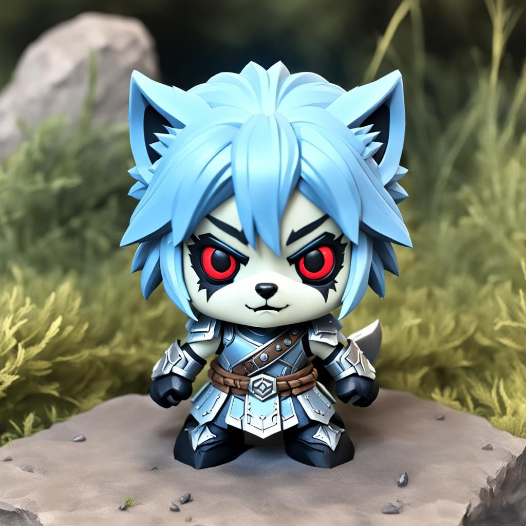 Lycan Female Warrior in Fantasy Art Style