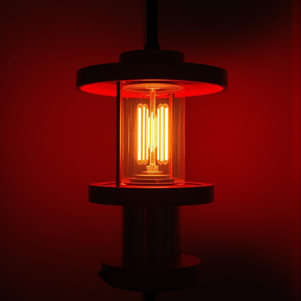 Flux Capacitor Lamp in Cinematic Style