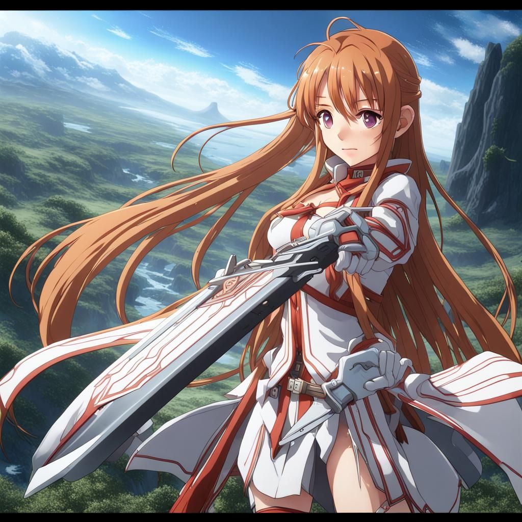 Asuna Yuuki Fantasy Concept Art in 8k
