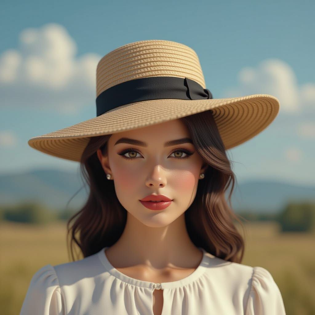 Detailed Matte Painting of a Hat Made From Unusual Material