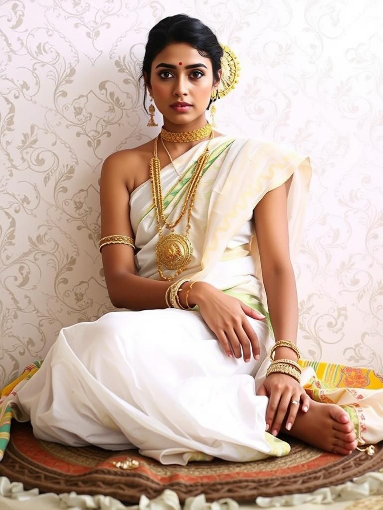 Elegant Indian Woman in Traditional Saree