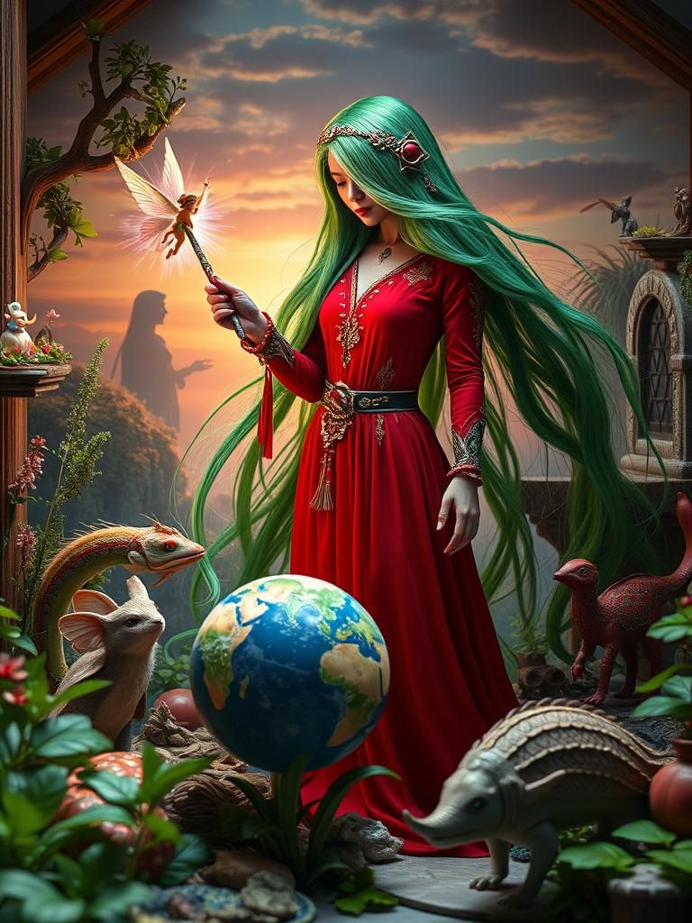 Wizard Casting Spells in Perfect World Environment