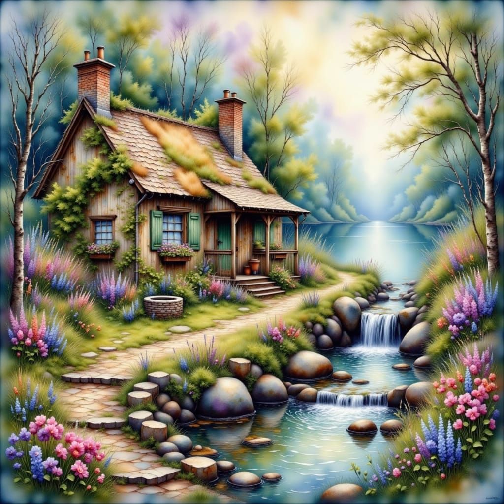 At the bottom of the lake