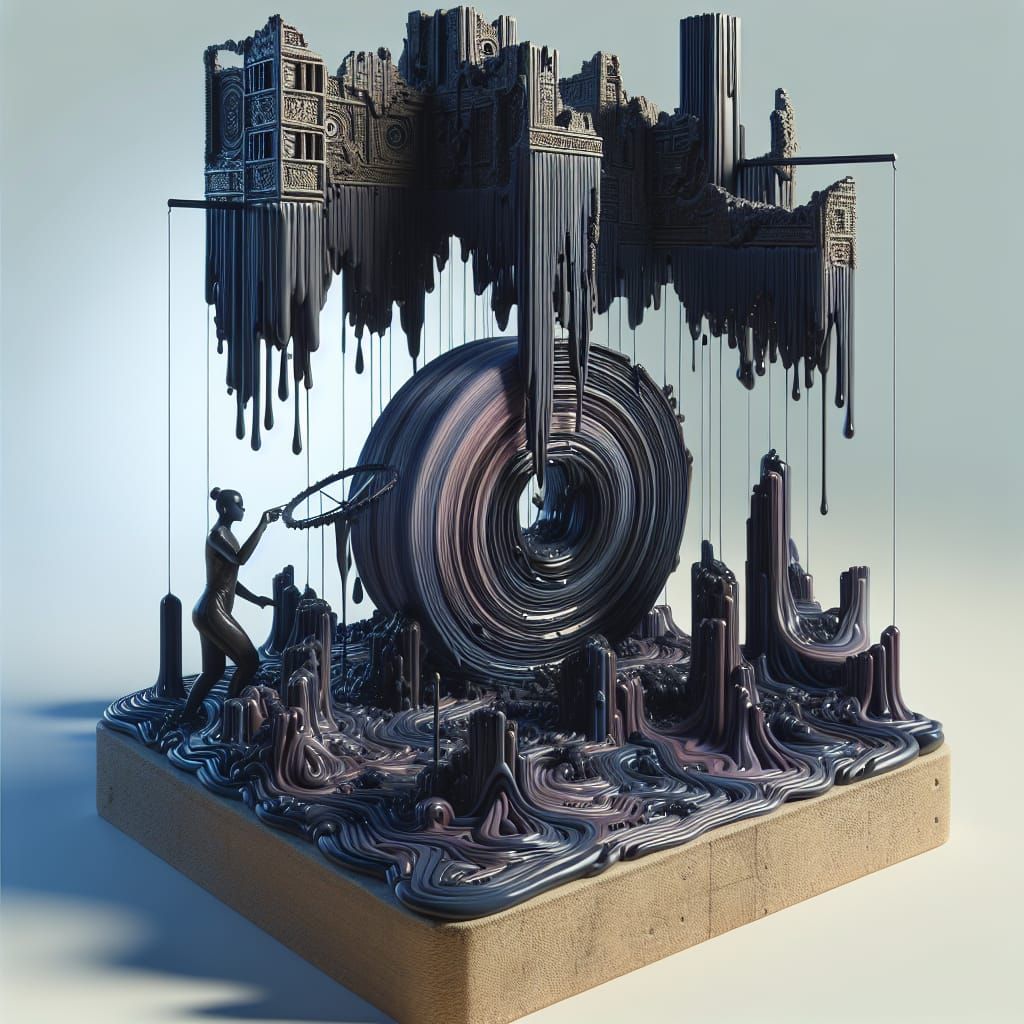 Inventress and Molten Crayons in Wright-esque Architecture