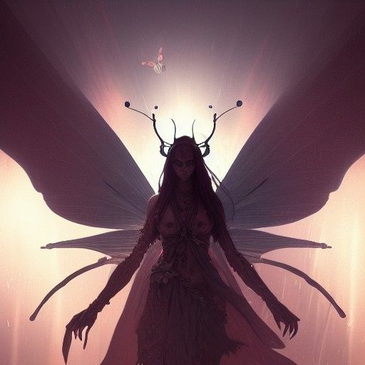Butterfly Demon in Dark Fantasy Style
