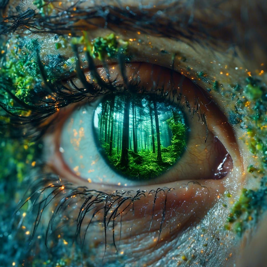 Surreal Forest Within an Eye
