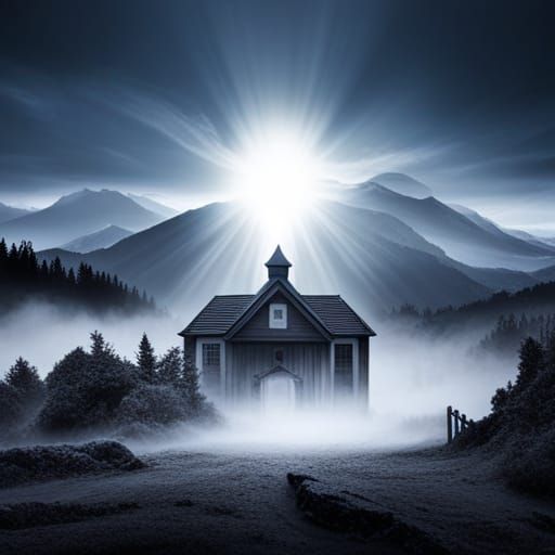 Medieval Castle Arrival on Foggy Night