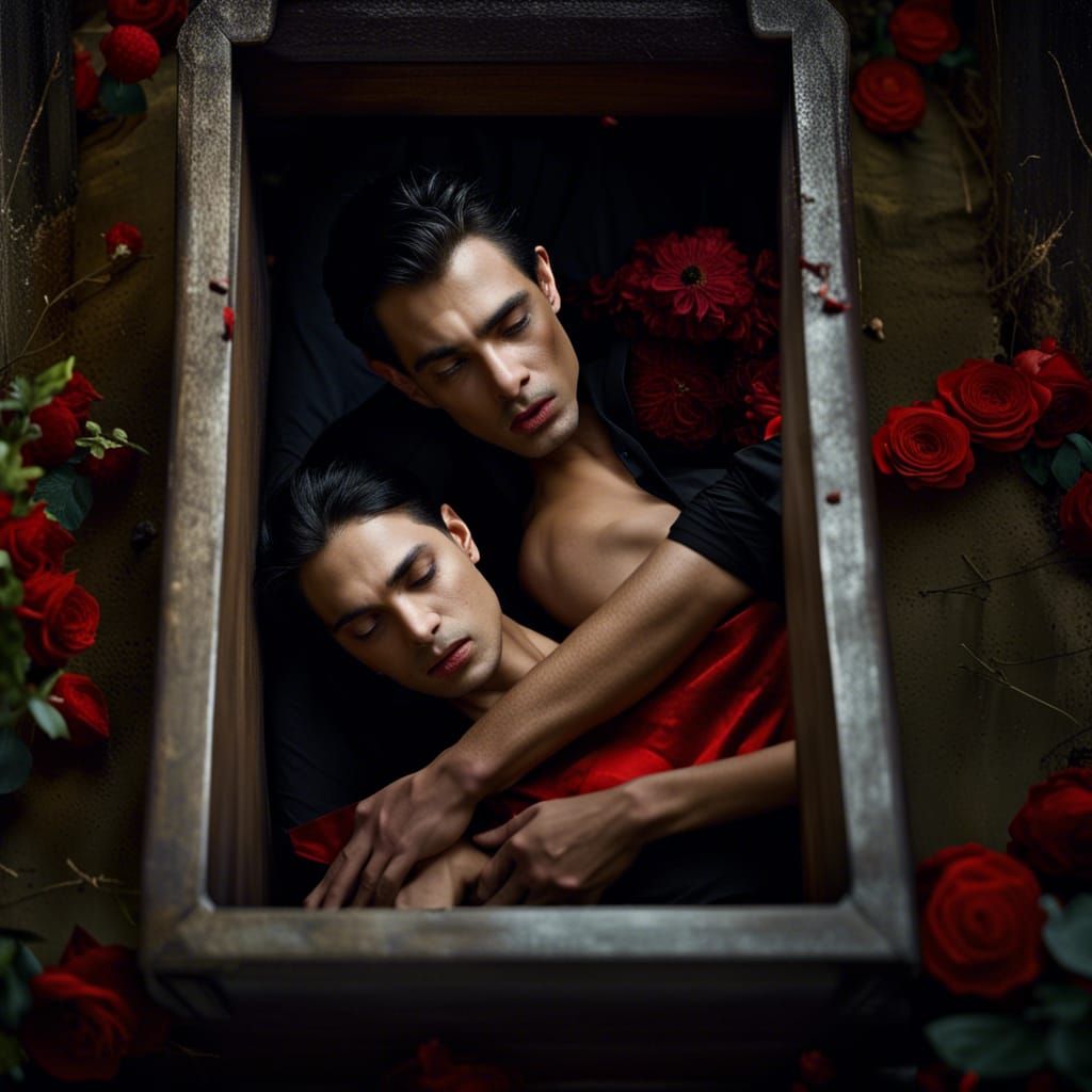 Vampire Romance: Realistic Portrait of Sleeping Beauty