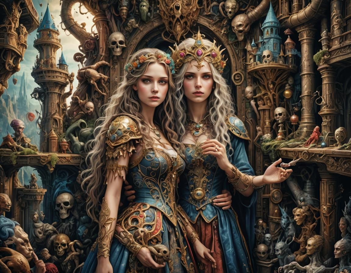 Surreal Fairytale Support System: Hyperdetailed Digital Mast...