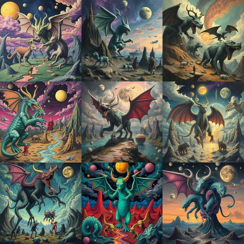 Surreal Mythical Creatures Create Trippy Illusions