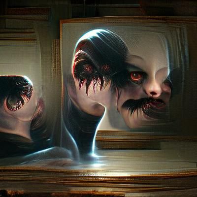 Sinister Doppelganger in Dark Fantasy Style